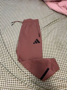 adidas Rose Mauve Track Jogger Pants with Black Logos